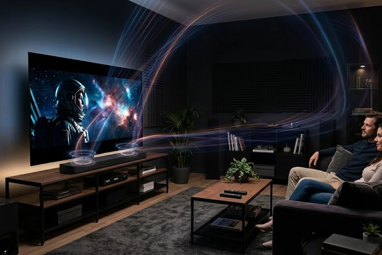 2.1 vs 3.1 vs 5.1 soundbar comparison setup in living room