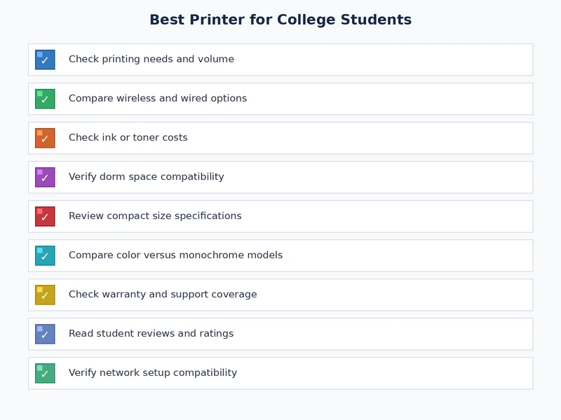 Checklist of key features to evaluate when choosing the best printer for college students