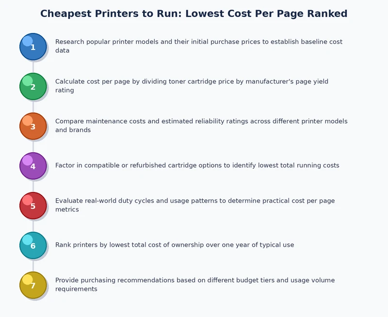 step-by-step process for calculating and minimizing cost per page on any printer