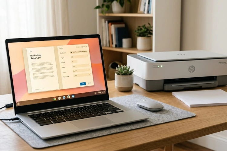 EcoTank vs cartridge printer cost comparison side by side on a desk