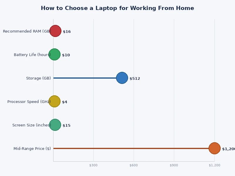 laptop spec comparison chart for working from home workload types
