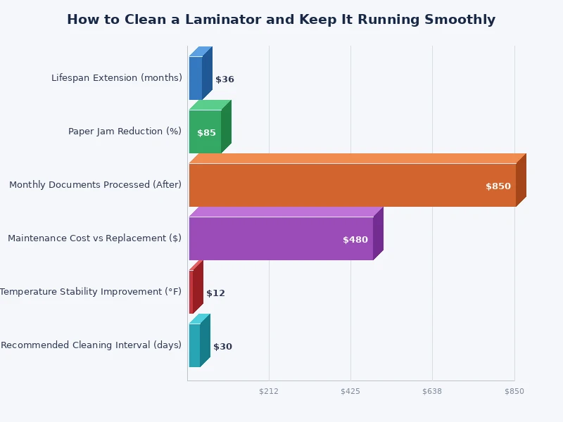 laminator cleaning frequency chart by usage level