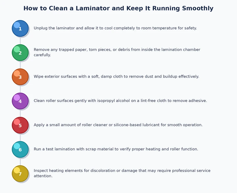 laminator cleaning process step-by-step diagram