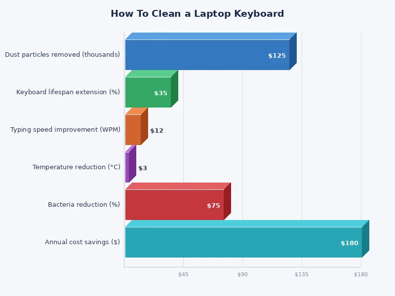 bar chart comparing how often different keyboard debris types cause key failures