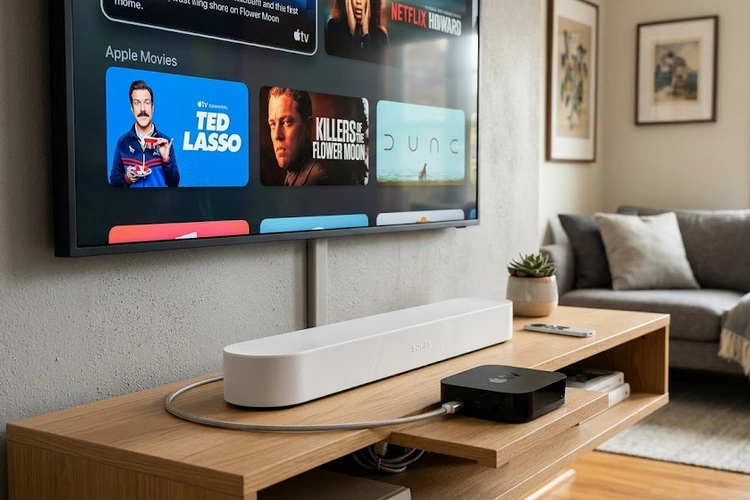 Connecting a soundbar to Apple TV using HDMI ARC cable