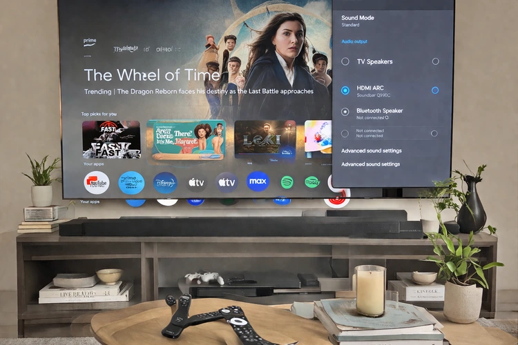 connecting a soundbar to a Google TV using HDMI ARC cable