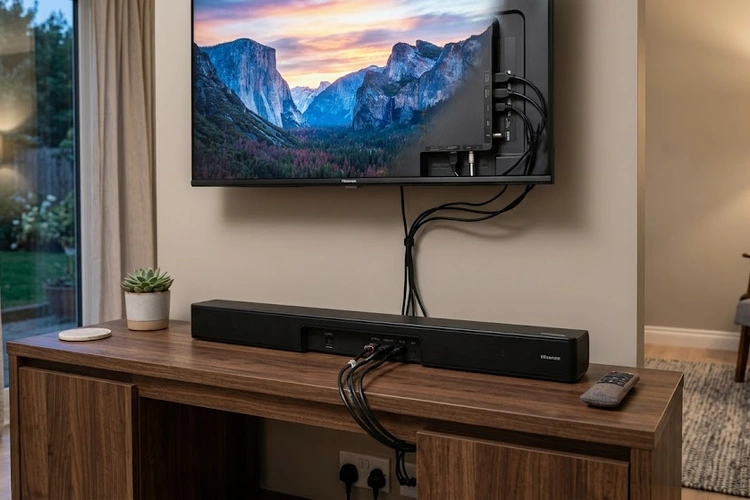 how to connect soundbar to hisense tv using HDMI ARC cable