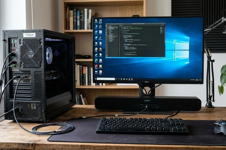 how to connect soundbar to PC without HDMI showing optical, AUX, Bluetooth and USB connections