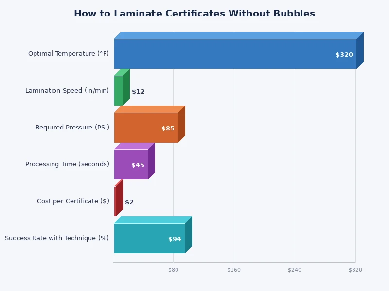 chart showing common causes of laminating bubbles and their frequency