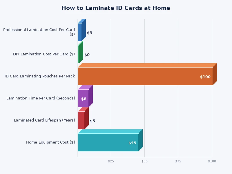 chart comparing laminating pouch thicknesses for ID cards