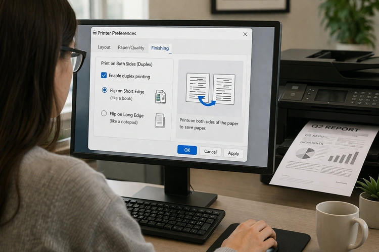 how to print double sided on a home office printer