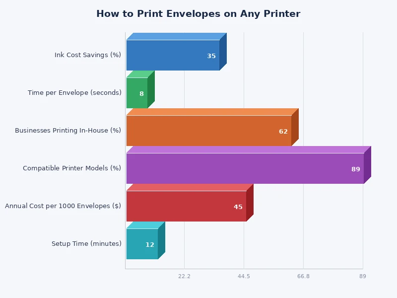 envelope printing compatibility chart for inkjet and laser printers by envelope size