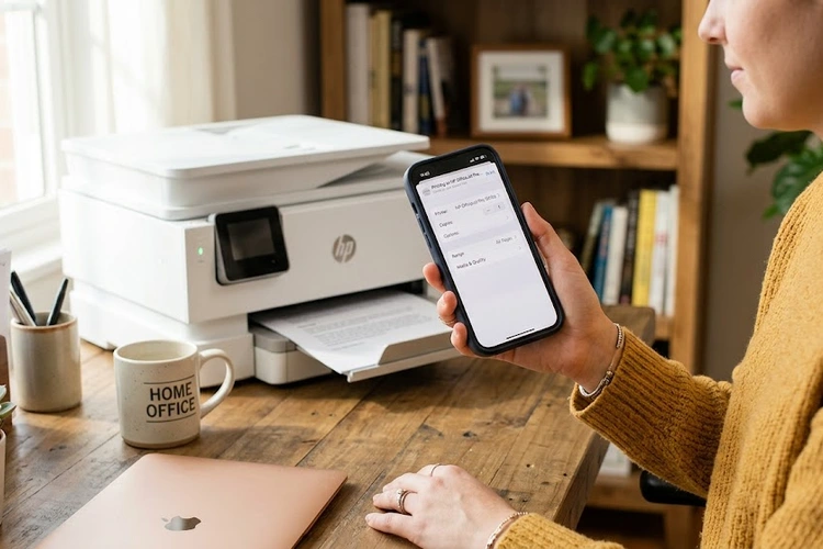 how to print from iPhone using AirPrint on a wireless printer