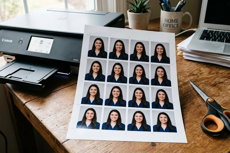 How to print ID photos at home using an inkjet printer and glossy photo paper