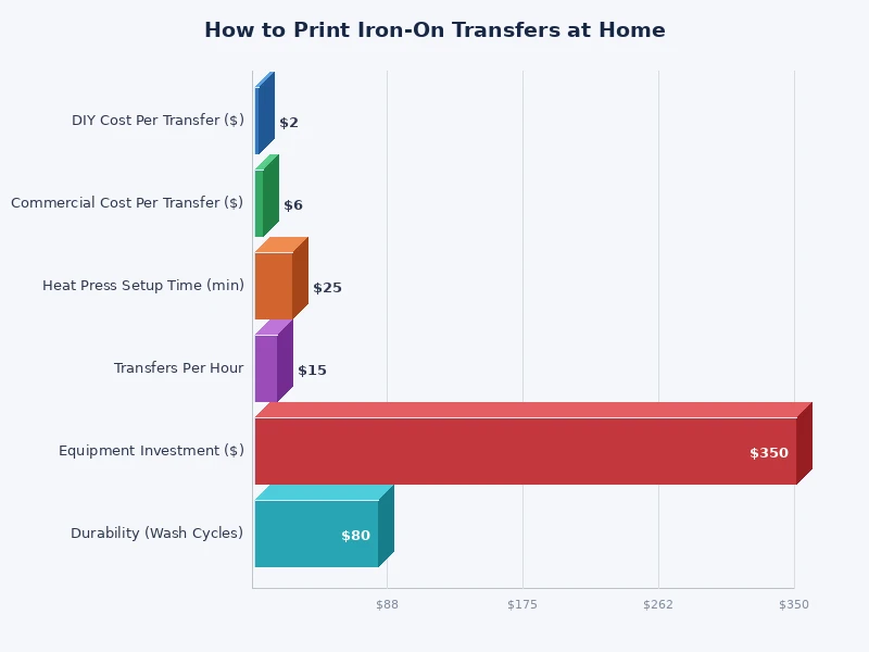 comparison chart of iron-on transfer paper types and printer compatibility