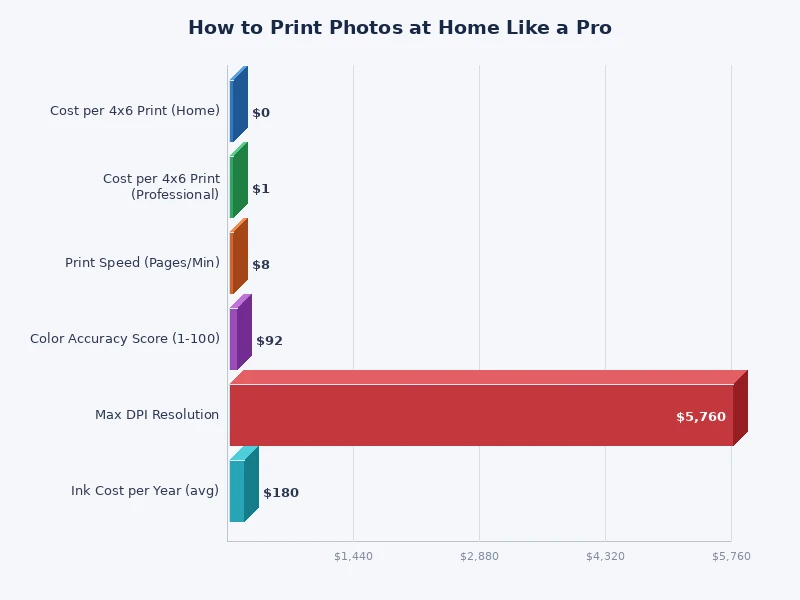 chart comparing print quality scores of inkjet printers for home photo printing