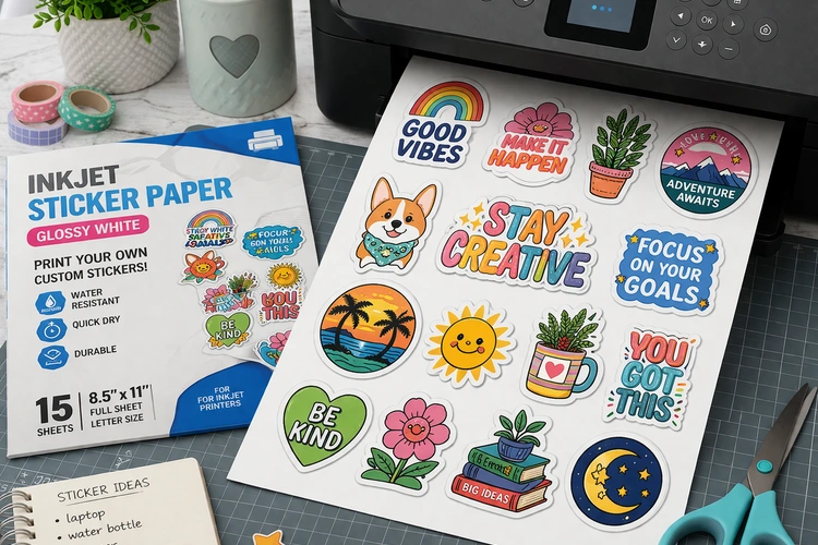 how to print stickers at home using an inkjet printer on sticker paper