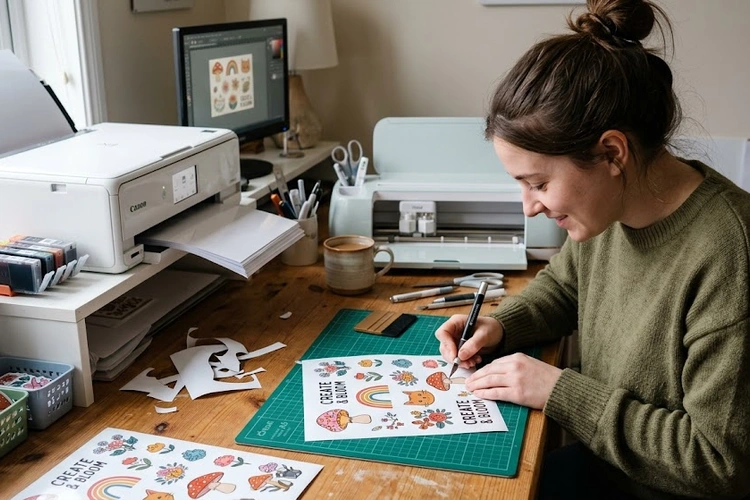 how to print vinyl stickers at home using an inkjet printer and printable vinyl sheets