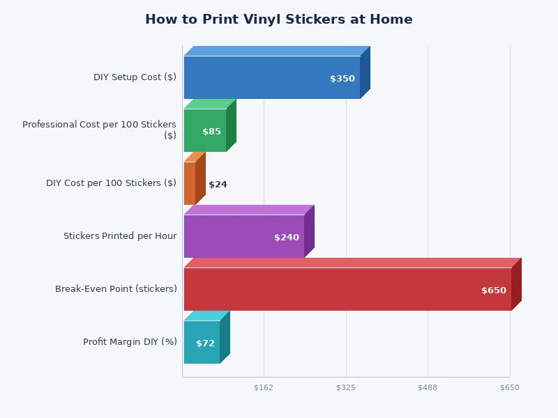 comparison chart showing inkjet vs laser printer performance for printing vinyl stickers at home