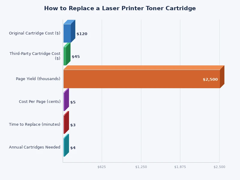 toner cartridge page yield comparison chart for laser printers