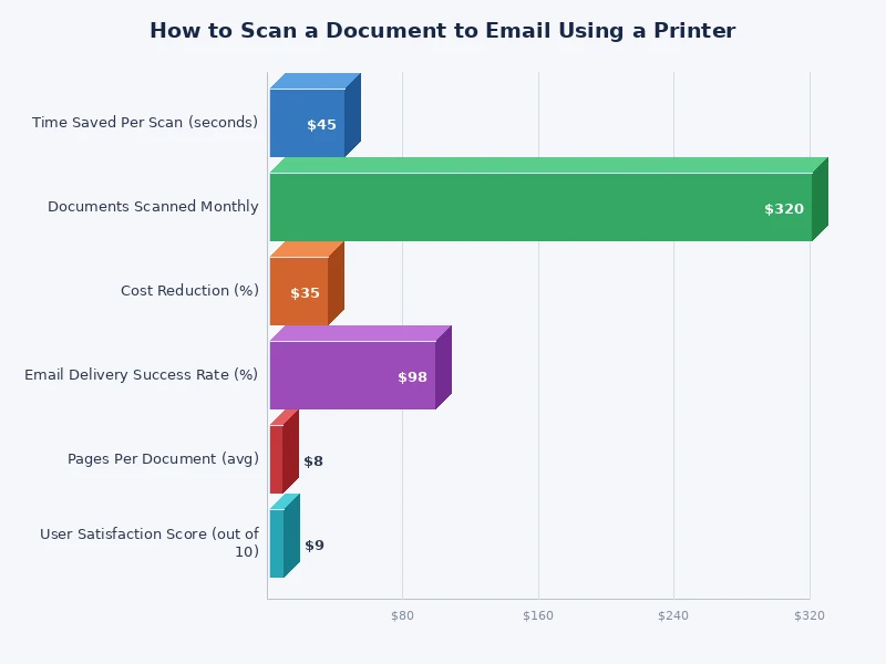 comparison chart of scan to email methods by speed and ease of use