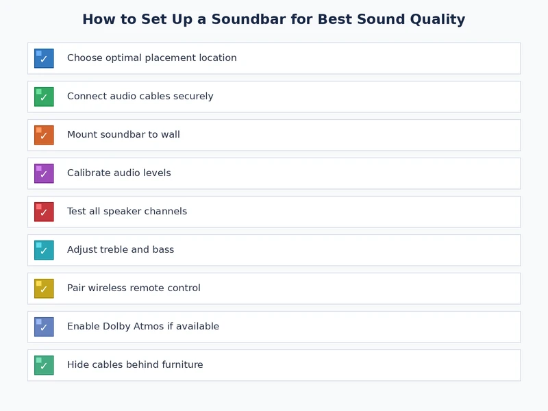 Checklist for soundbar best sound quality settings and setup steps