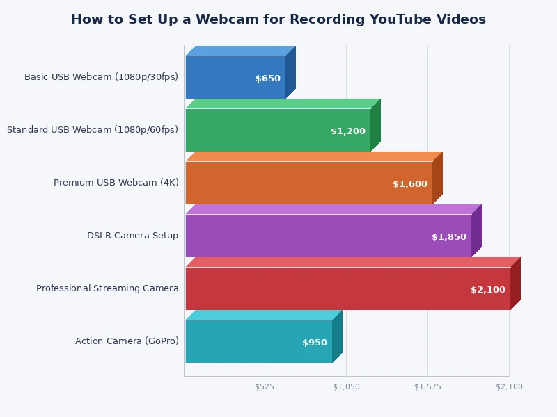 comparison chart of webcam resolution and fps options for YouTube recording