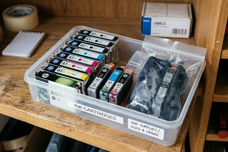 how to store ink cartridges properly in a cool dry environment