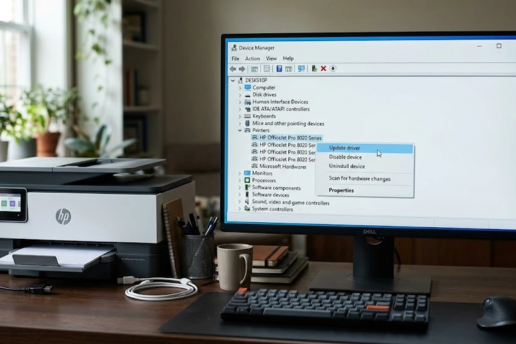 How to update printer drivers on a Windows laptop