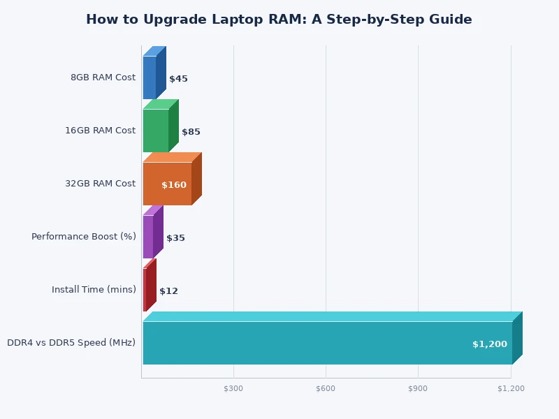 RAM requirements by use case — chart showing recommended memory amounts