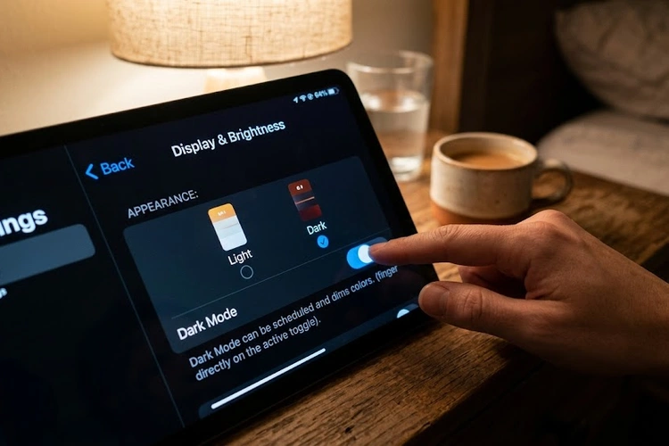 Person using a tablet without Wi-Fi outdoors, demonstrating offline tips and tricks