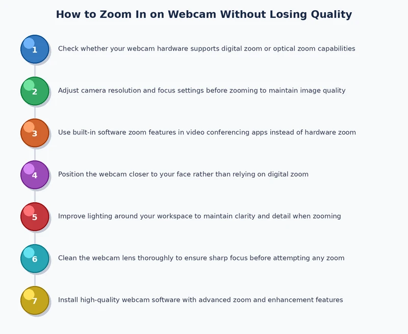 step by step process diagram for zooming in on webcam without quality loss