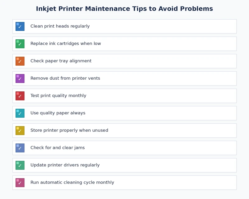 inkjet printer maintenance tips checklist — weekly and monthly care tasks