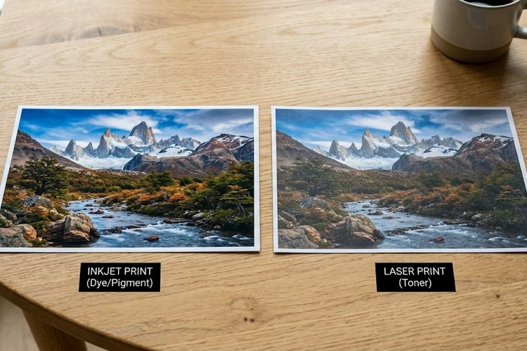 inkjet vs laser printer for photos side by side comparison of photo print quality