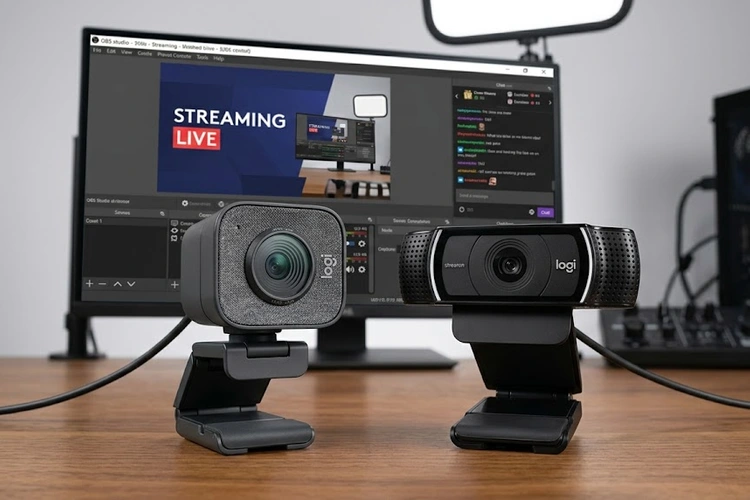 Logitech StreamCam vs C922 webcam side by side comparison for streamers