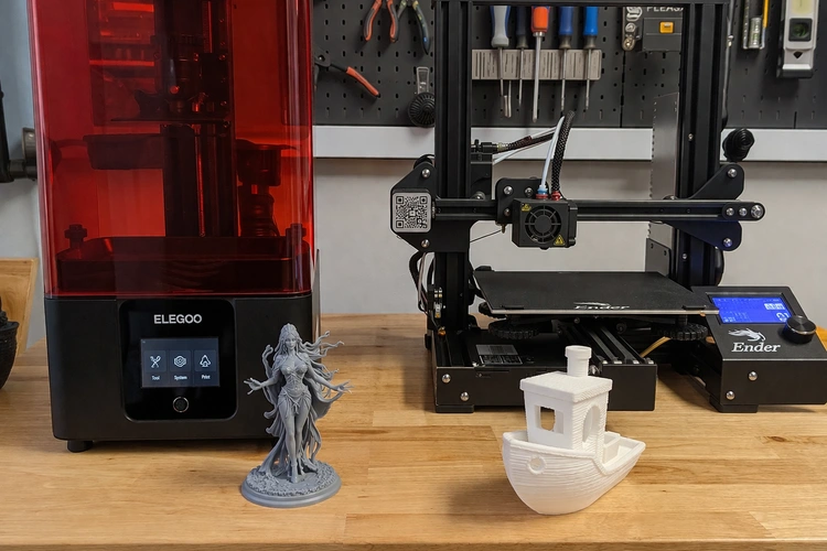 resin vs FDM 3D printer differences side by side comparison
