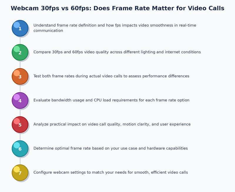 Diagram showing decision process for choosing between 30fps and 60fps webcam