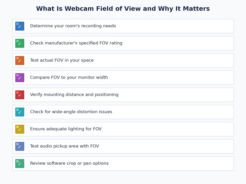checklist for choosing the right webcam field of view for different setups