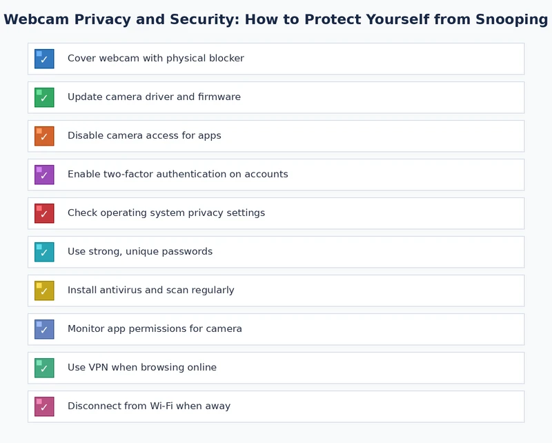 webcam privacy security checklist for home and office users