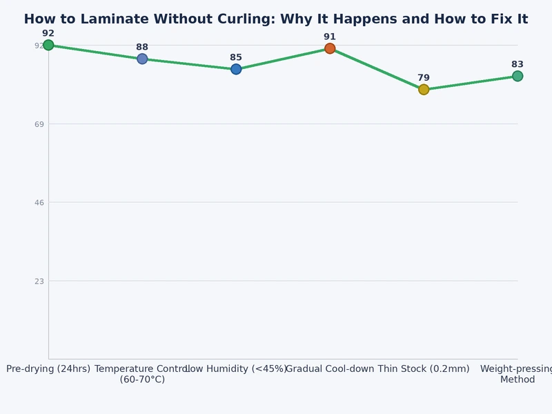 Bar chart comparing curl frequency by pouch thickness and temperature setting