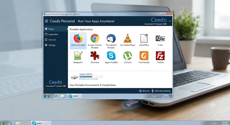 Ceedo Personal: Portable Windows Applications from a USB Drive
